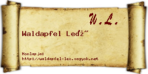 Waldapfel Leó névjegykártya